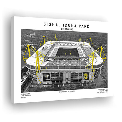 Signal Iduna Park, Bundesliga Football Stadium Wall Art Print, Sport Art Print, Canvas Print Wall Art, Man Cave Gift
