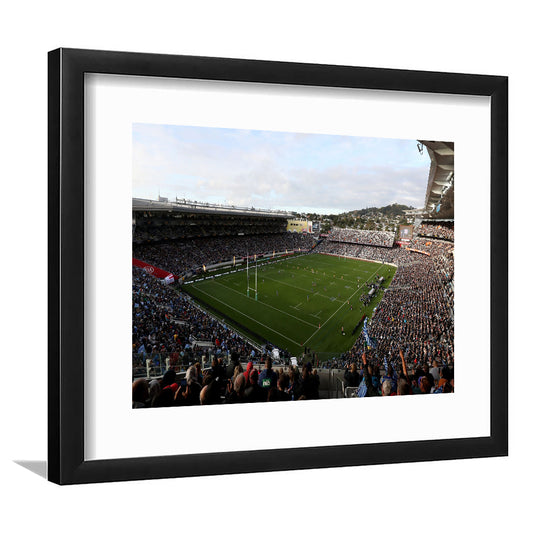 Skysports Eden Park General View, Stadium Canvas, Sport Art, Gift for him, White Border Framed Art Print Wall Decor