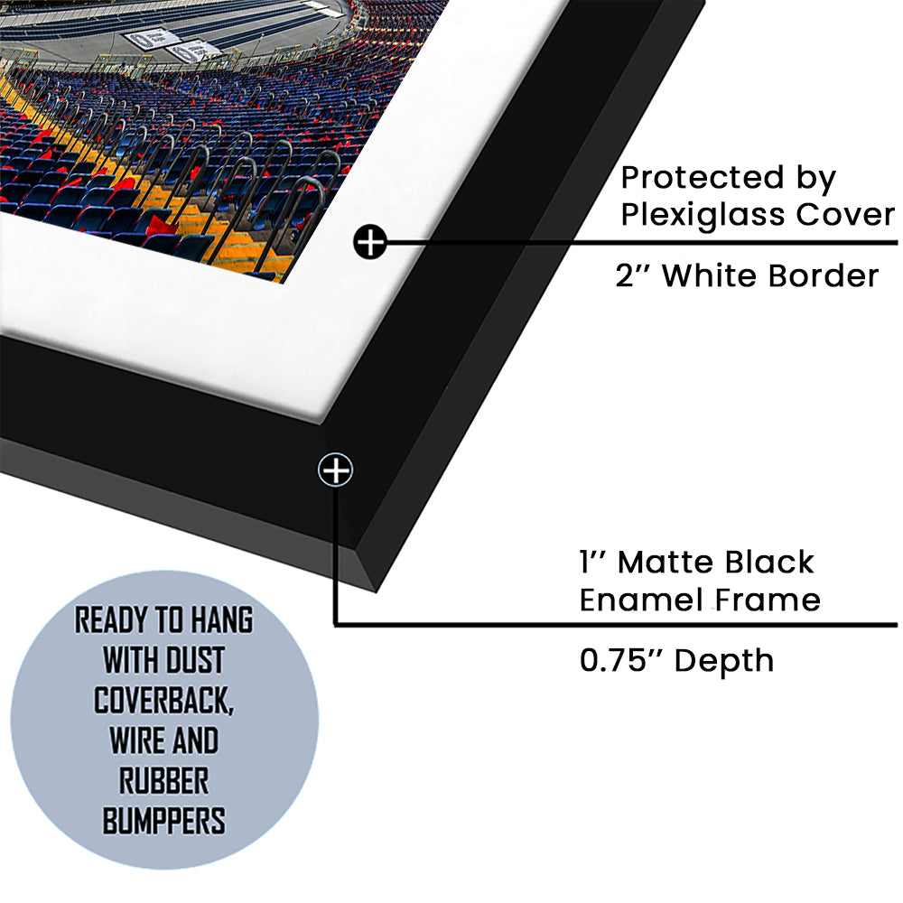 Slaski Stadium, Stadium Canvas, Sport Art, Gift for him, White Border Framed Art Print Wall Decor