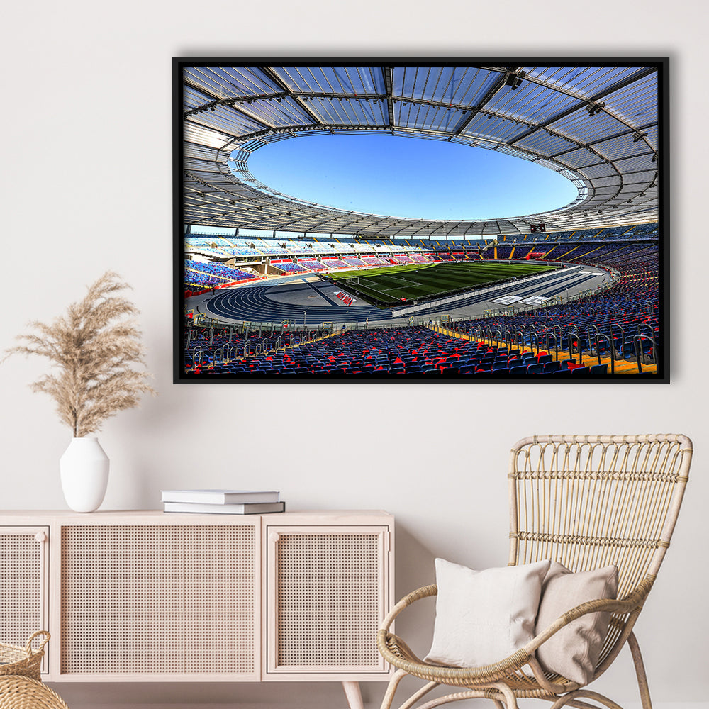 Slaski Stadium, Stadium Canvas, Sport Art, Framed Canvas Print Wall Art, Floating Frame
