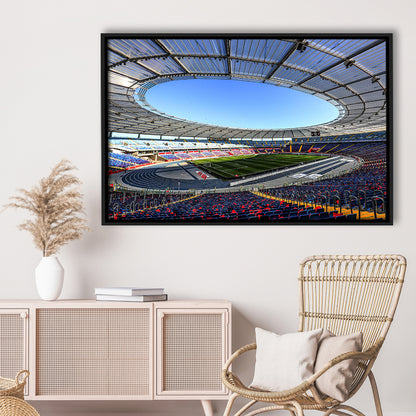 Slaski Stadium, Stadium Canvas, Sport Art, Framed Canvas Print Wall Art, Floating Frame
