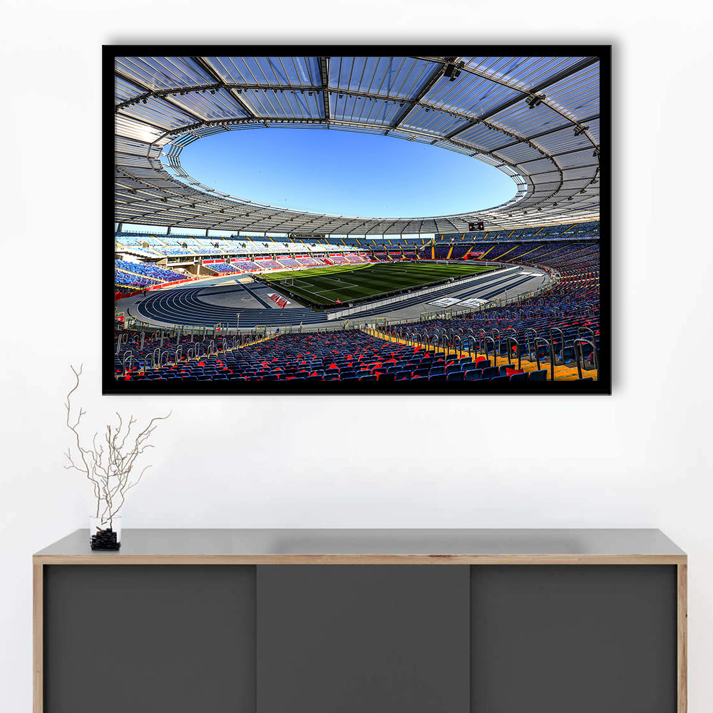Slaski Stadium, Stadium Canvas, Sport Art, Gift for him, Framed Art Print Wall Decor, Picture Framed