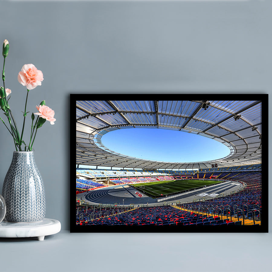 Slaski Stadium, Stadium Canvas, Sport Art, Gift for him, Framed Art Print Wall Decor, Picture Framed
