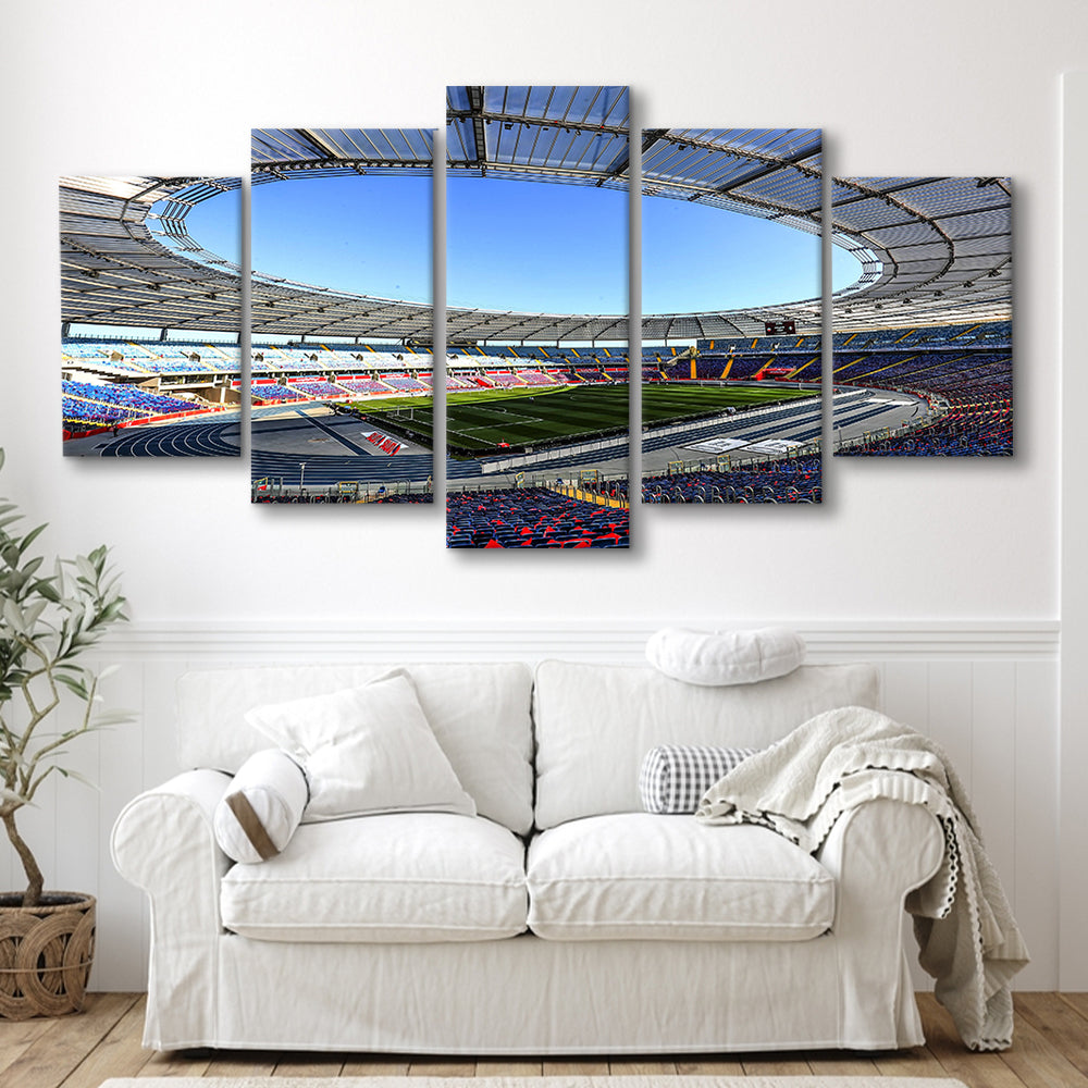 Slaski Stadium, Stadium Canvas, Sport Art, Gift for him, 5 Panel, Large Canvas, Canvas Print Wall Art