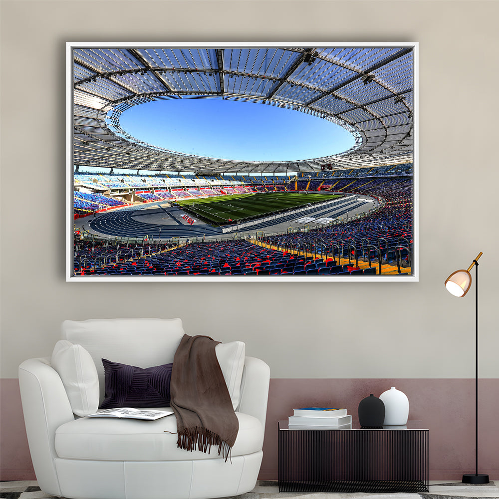 Slaski Stadium, Stadium Canvas, Sport Art, Framed Canvas Print Wall Art, Floating Frame