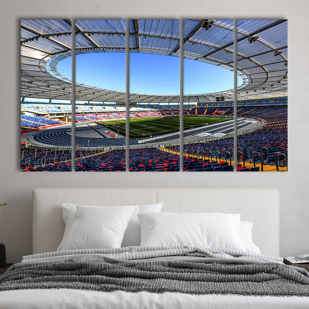 Slaski Stadium, Stadium Canvas, Sport Art, 5 Panel B, Extra Large Canvas, Canvas Print Wall Art