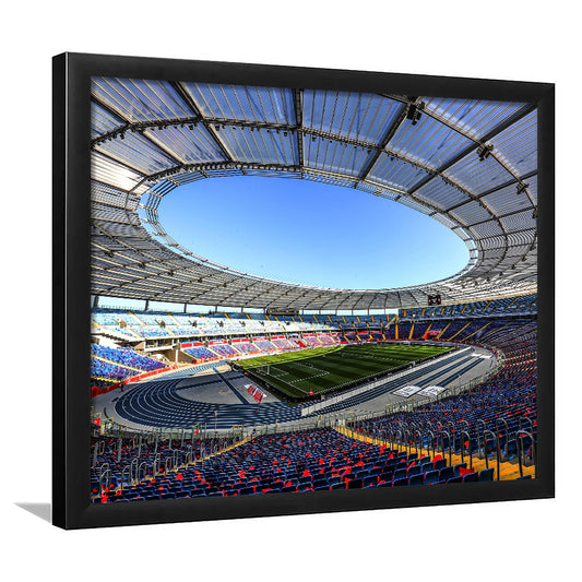Slaski Stadium, Stadium Canvas, Sport Art, Gift for him, Framed Art Print Wall Decor, Picture Framed