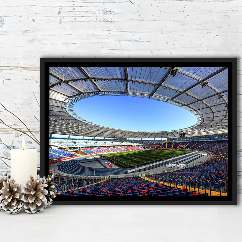 Slaski Stadium, Stadium Canvas, Sport Art, Framed Canvas Print Wall Art, Floating Frame
