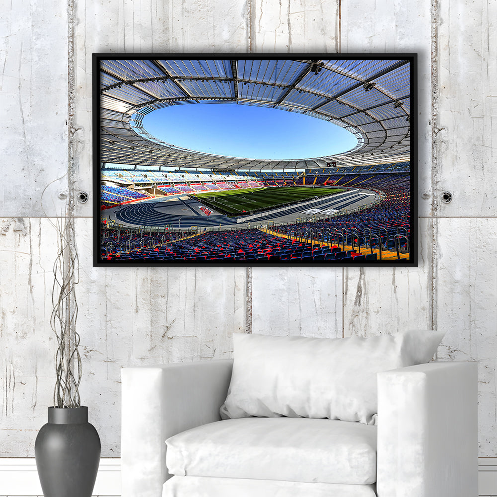 Slaski Stadium, Stadium Canvas, Sport Art, Framed Canvas Print Wall Art, Floating Frame