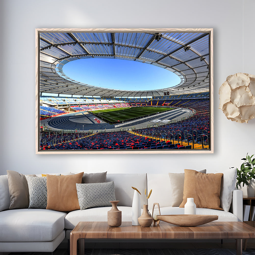 Slaski Stadium, Stadium Canvas, Sport Art, Framed Canvas Print Wall Art, Floating Frame