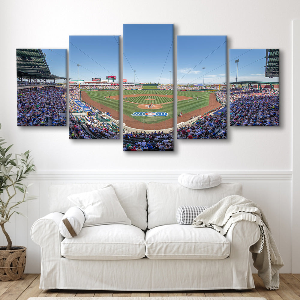 Sloan Park, Stadium Canvas, Sport Art, Gift for him, 5 Panel, Large Canvas, Canvas Print Wall Art