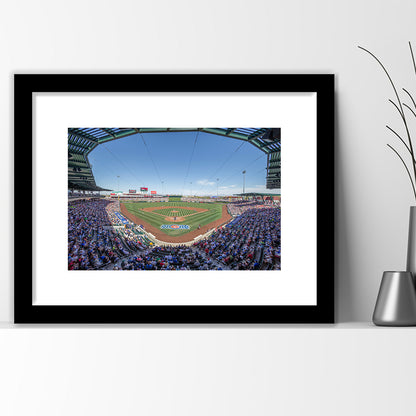 Sloan Park, Stadium Canvas, Sport Art, Gift for him, White Border Framed Art Print Wall Decor
