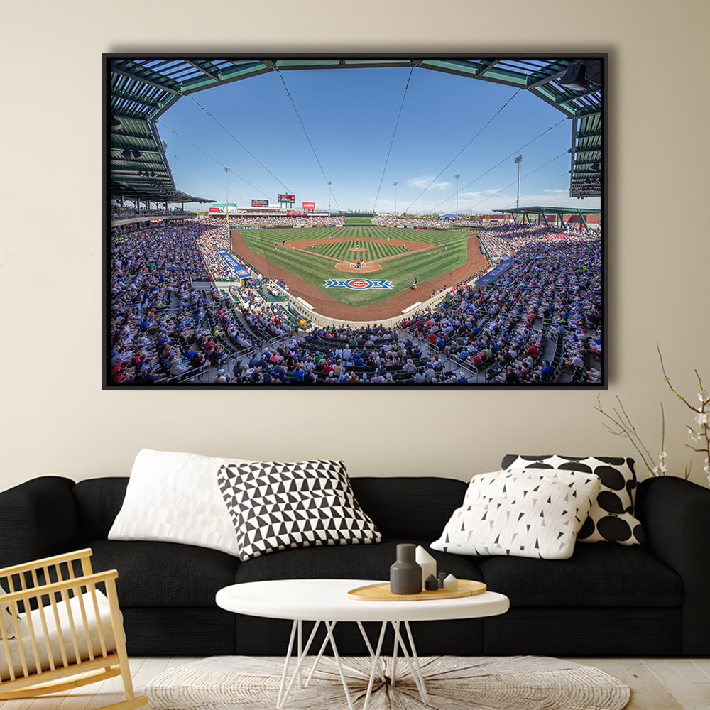 Sloan Park, Stadium Canvas, Sport Art, Framed Canvas Print Wall Art, Floating Frame