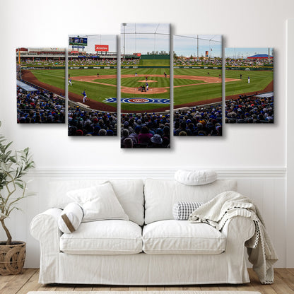 Sloan Park in Mesa, Stadium Canvas, Sport Art, Gift for him, 5 Panel, Large Canvas, Canvas Print Wall Art