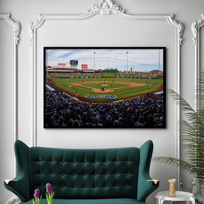 Sloan Park in Mesa, Stadium Canvas, Sport Art, Gift for him, Framed Art Print Wall Decor, Picture Framed