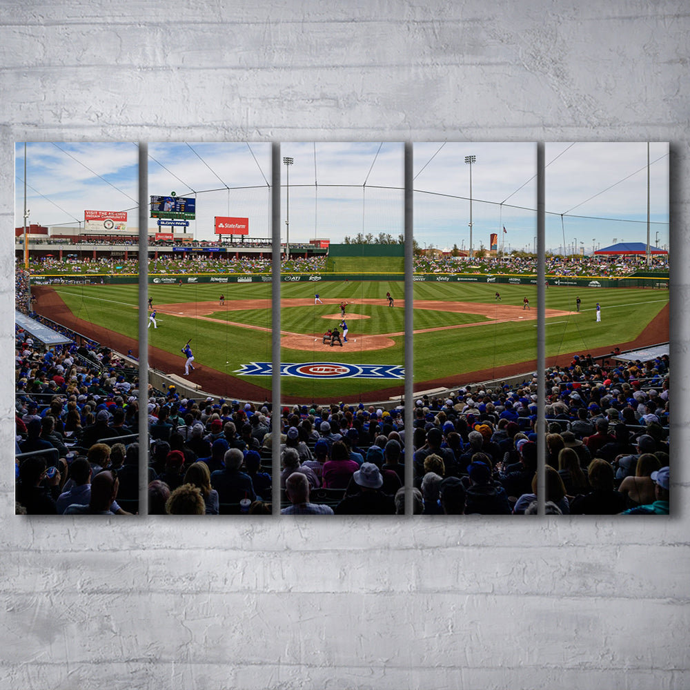 Sloan Park in Mesa, Stadium Canvas, Sport Art, 5 Panel B, Extra Large Canvas, Canvas Print Wall Art