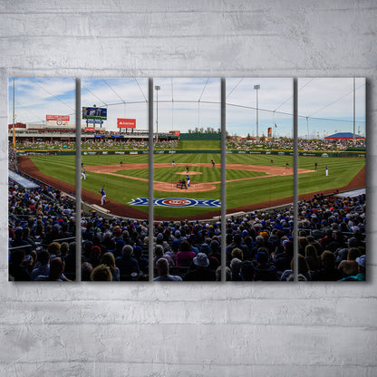 Sloan Park in Mesa, Stadium Canvas, Sport Art, 5 Panel B, Extra Large Canvas, Canvas Print Wall Art