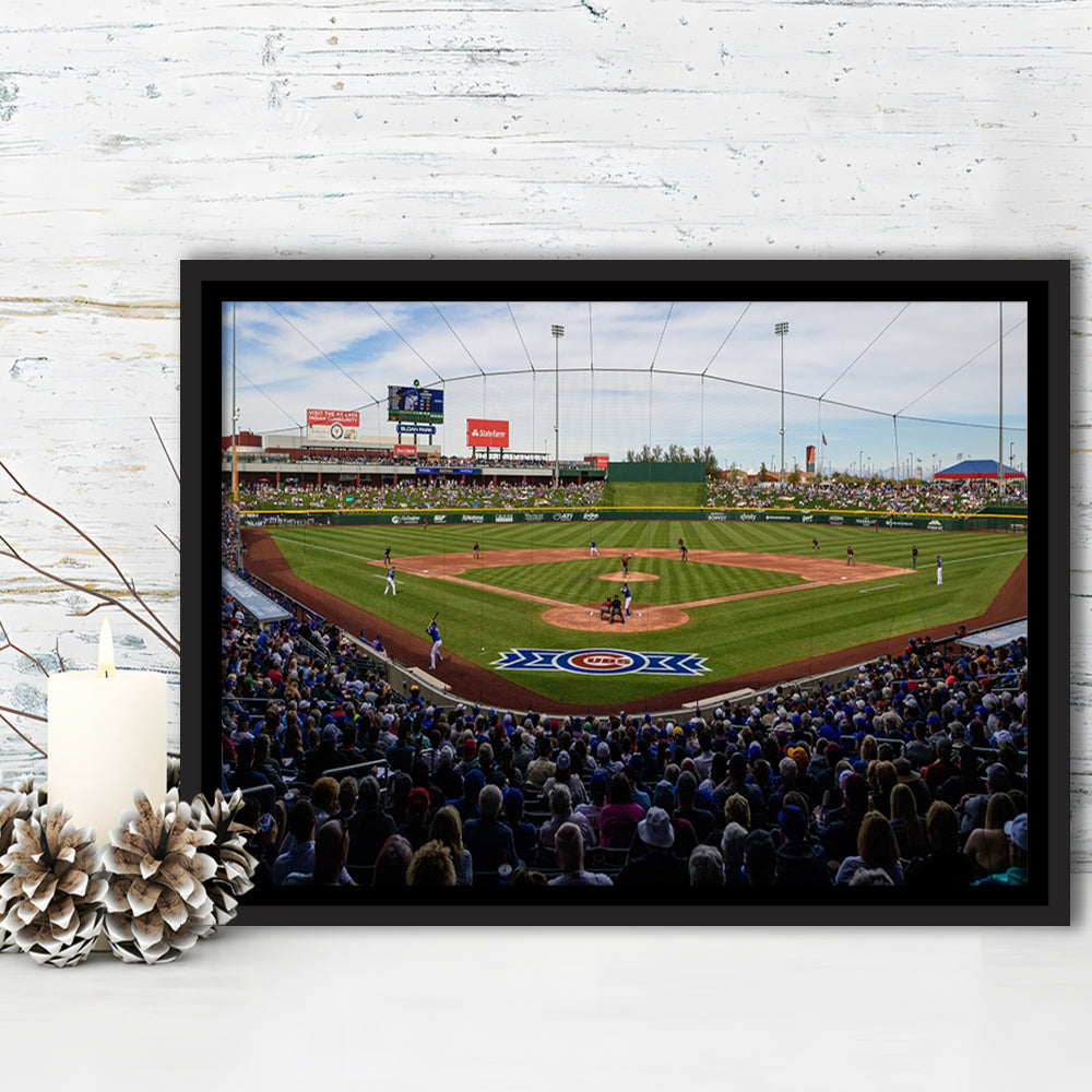 Sloan Park in Mesa, Stadium Canvas, Sport Art, Framed Canvas Print Wall Art, Floating Frame