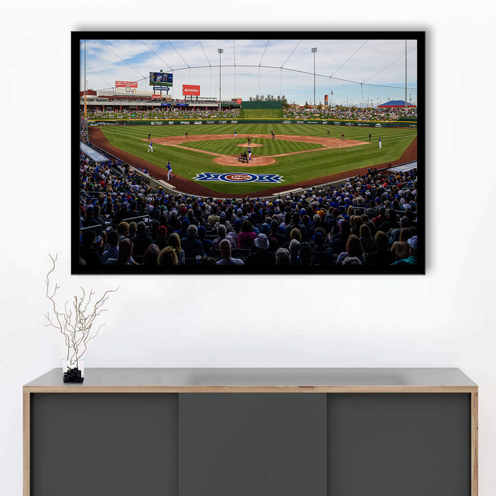 Sloan Park in Mesa, Stadium Canvas, Sport Art, Gift for him, Framed Art Print Wall Decor, Picture Framed