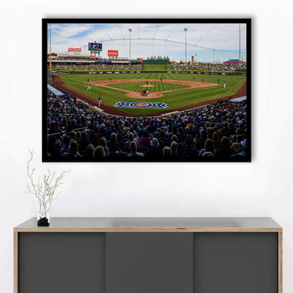Sloan Park in Mesa, Stadium Canvas, Sport Art, Gift for him, Framed Art Print Wall Decor, Picture Framed