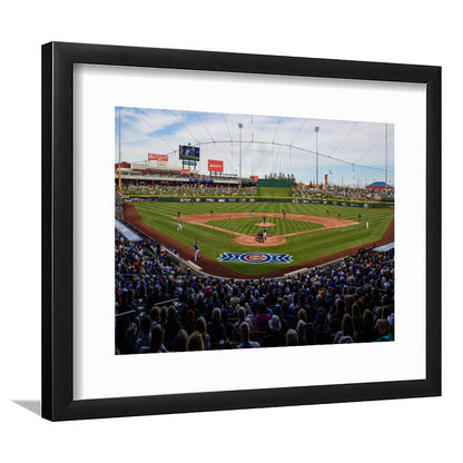Sloan Park in Mesa, Stadium Canvas, Sport Art, Gift for him, White Border Framed Art Print Wall Decor