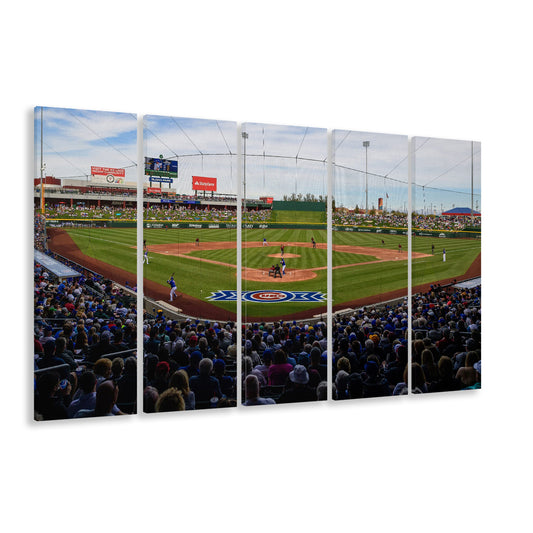 Sloan Park in Mesa, Stadium Canvas, Sport Art, 5 Panel B, Extra Large Canvas, Canvas Print Wall Art