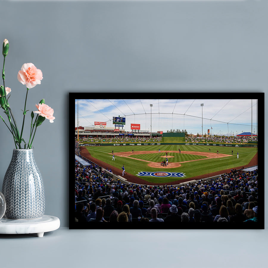 Sloan Park in Mesa, Stadium Canvas, Sport Art, Gift for him, Framed Art Print Wall Decor, Picture Framed