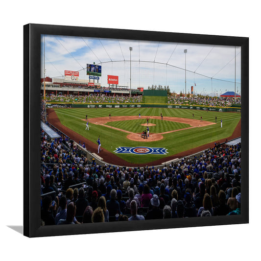 Sloan Park in Mesa, Stadium Canvas, Sport Art, Gift for him, Framed Art Print Wall Decor, Picture Framed