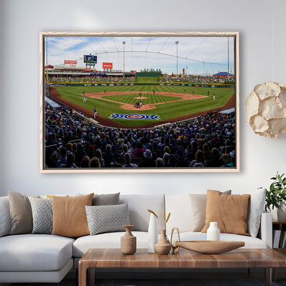 Sloan Park in Mesa, Stadium Canvas, Sport Art, Framed Canvas Print Wall Art, Floating Frame