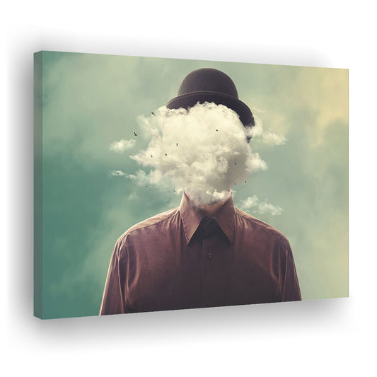 Smoke Face Abstract Art Hanging Decor Panels Set, Cavas Print Wall Art Hom Decor