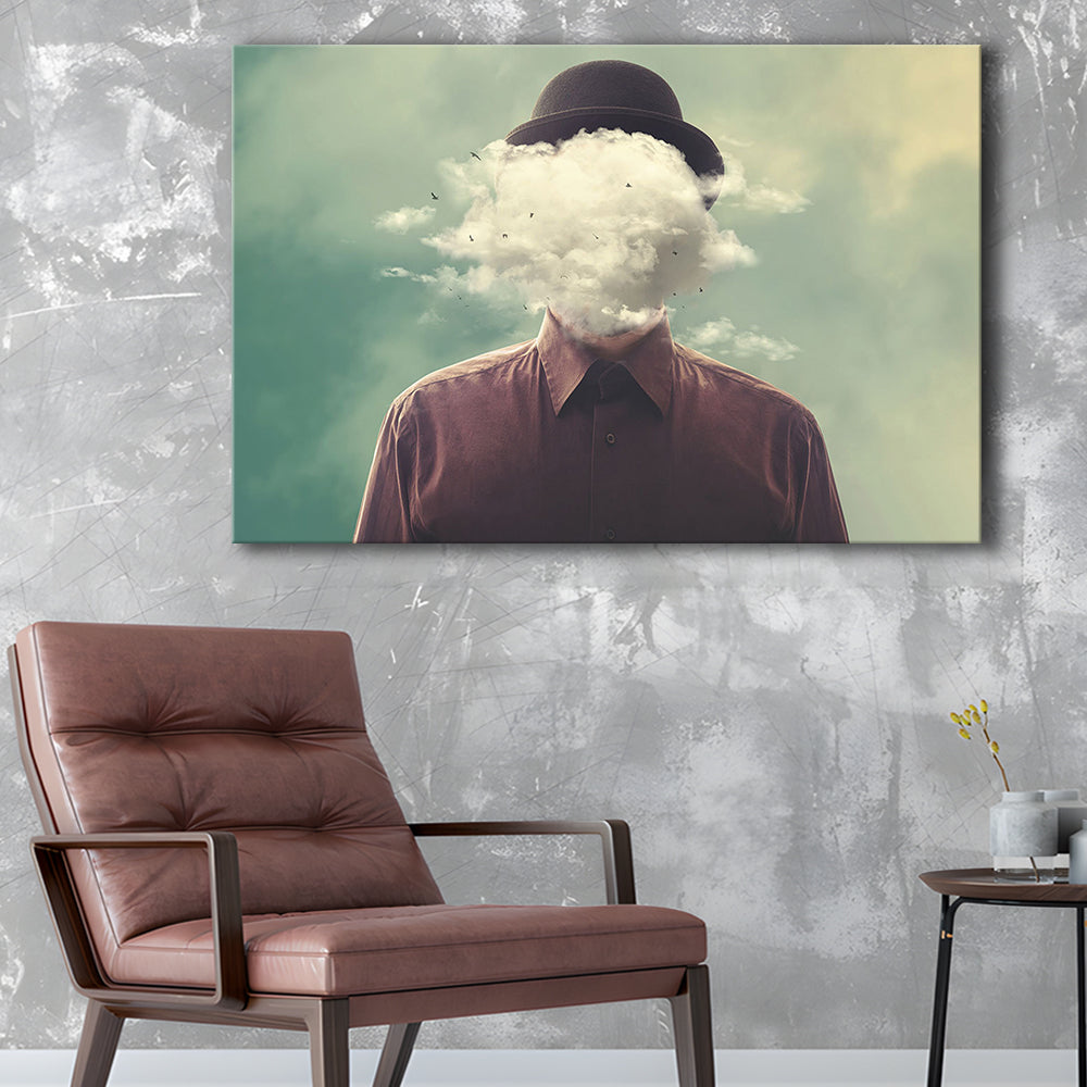 Smoke Face Abstract Art Hanging Decor Panels Set, Cavas Print Wall Art Hom Decor