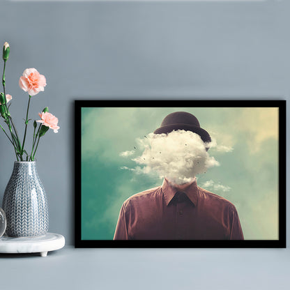 Smoke Face Abstract Art Hanging Decor Panels Set, Framed Art Print, Picture Framed
