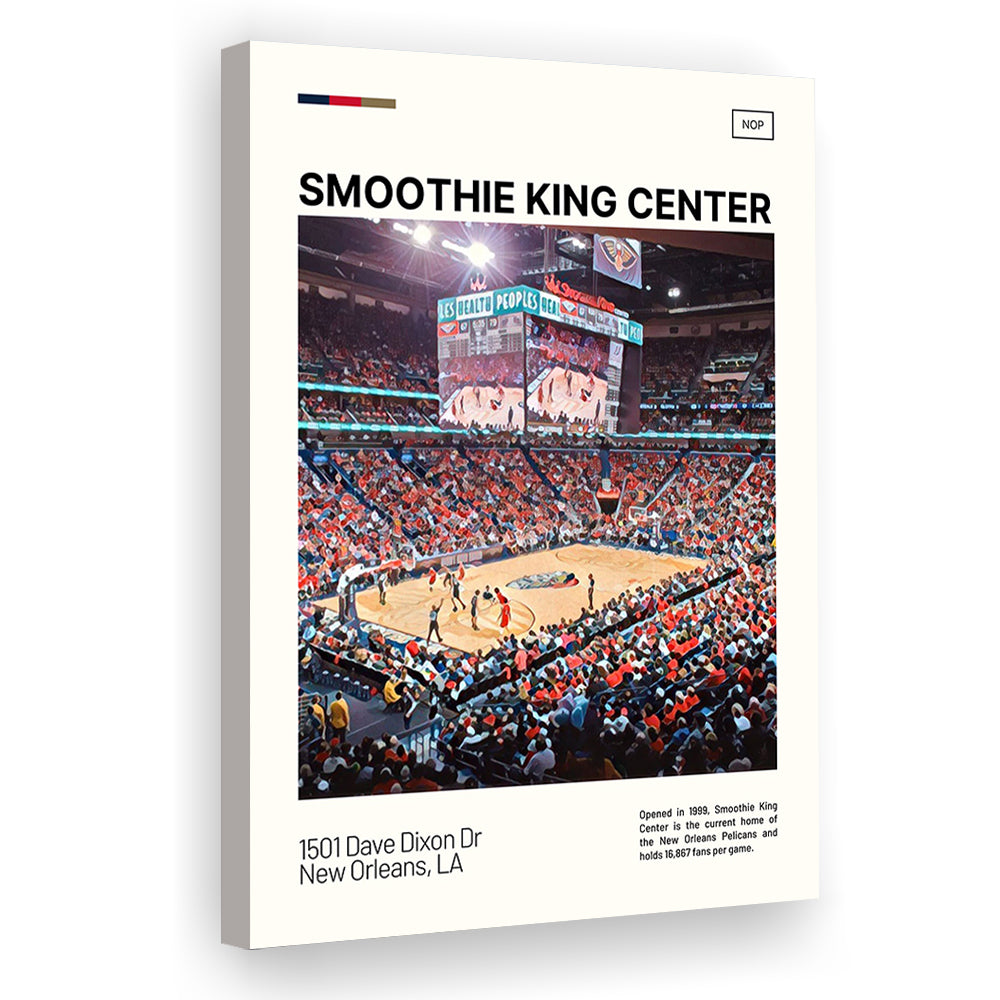 Smoothie King Center Print, New Orleans Pelicans Stadium Canvas Art, Fan Gifts, Sport Art, Canvas Print Wall Art