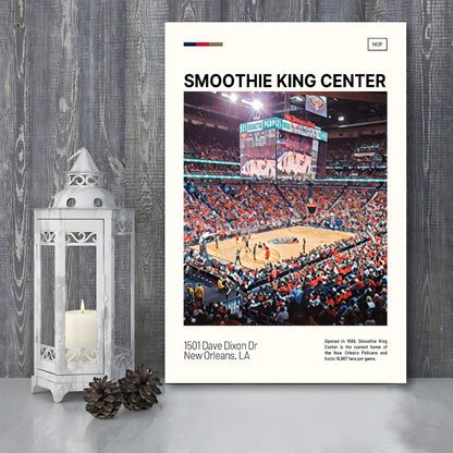 Smoothie King Center Print, New Orleans Pelicans Stadium Canvas Art, Fan Gifts, Sport Art, Canvas Print Wall Art