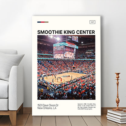 Smoothie King Center Print, New Orleans Pelicans Stadium Canvas Art, Fan Gifts, Sport Art, Canvas Print Wall Art