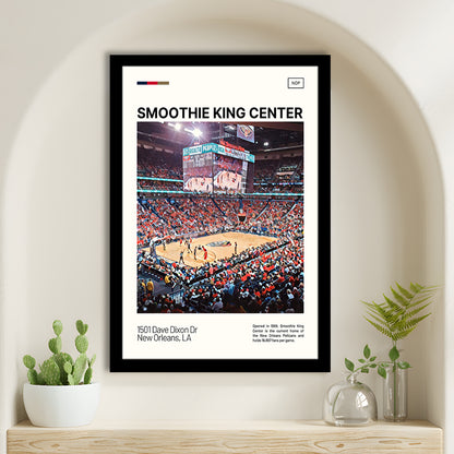 Smoothie King Center Print, New Orleans Pelicans Stadium Art, Gifts for him, Sport Art, Framed Art Print Wall Decor