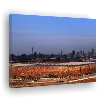Soccer City South Africa, Stadium Canvas, Sport Art, Fan Gifts, Man Cave Decor, Art Print, Canvas Print Wall Art