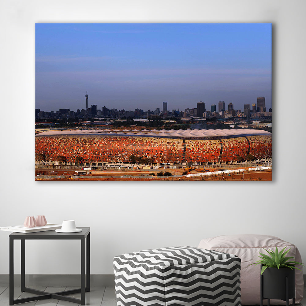 Soccer City South Africa, Stadium Canvas, Sport Art, Fan Gifts, Man Cave Decor, Art Print, Canvas Print Wall Art