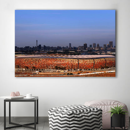 Soccer City South Africa, Stadium Canvas, Sport Art, Fan Gifts, Man Cave Decor, Art Print, Canvas Print Wall Art