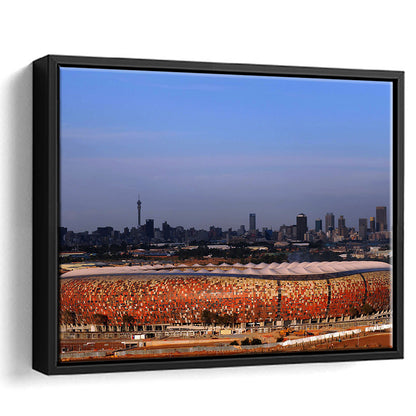 Soccer City South Africa, Stadium Canvas, Sport Art, Fan Gifts, Framed Canvas Print Wall Art, Floating Frame
