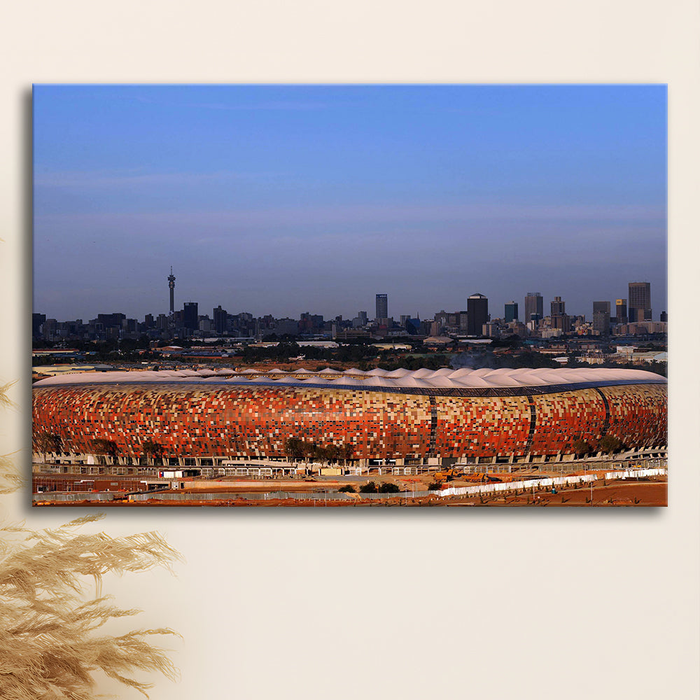 Soccer City South Africa, Stadium Canvas, Sport Art, Fan Gifts, Man Cave Decor, Art Print, Canvas Print Wall Art