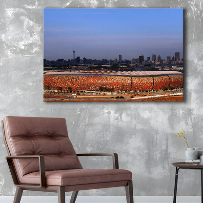 Soccer City South Africa, Stadium Canvas, Sport Art, Fan Gifts, Man Cave Decor, Art Print, Canvas Print Wall Art