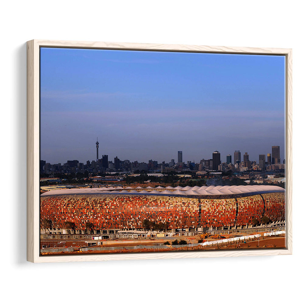 Soccer City South Africa, Stadium Canvas, Sport Art, Fan Gifts, Framed Canvas Print Wall Art, Floating Frame