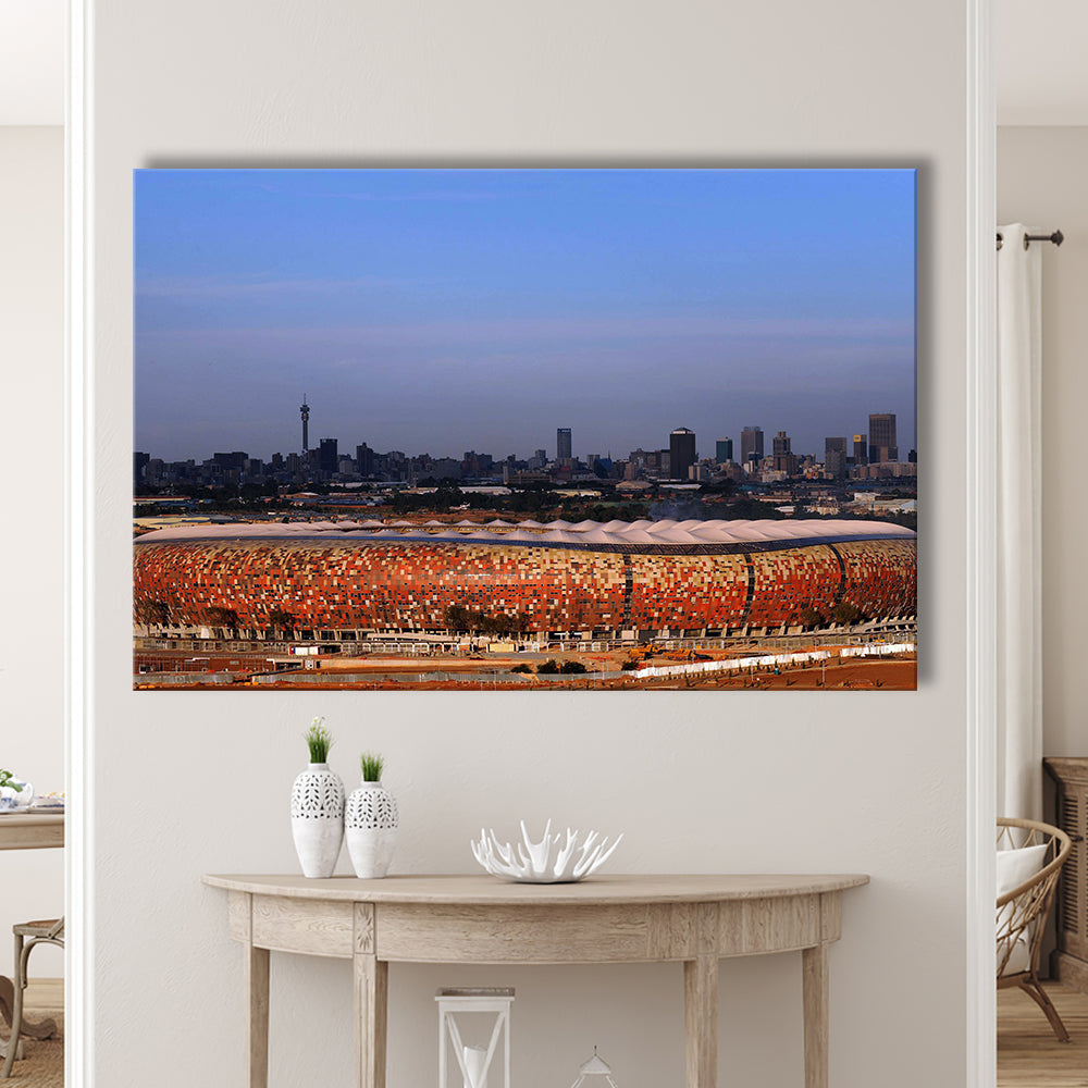 Soccer City South Africa, Stadium Canvas, Sport Art, Fan Gifts, Man Cave Decor, Art Print, Canvas Print Wall Art