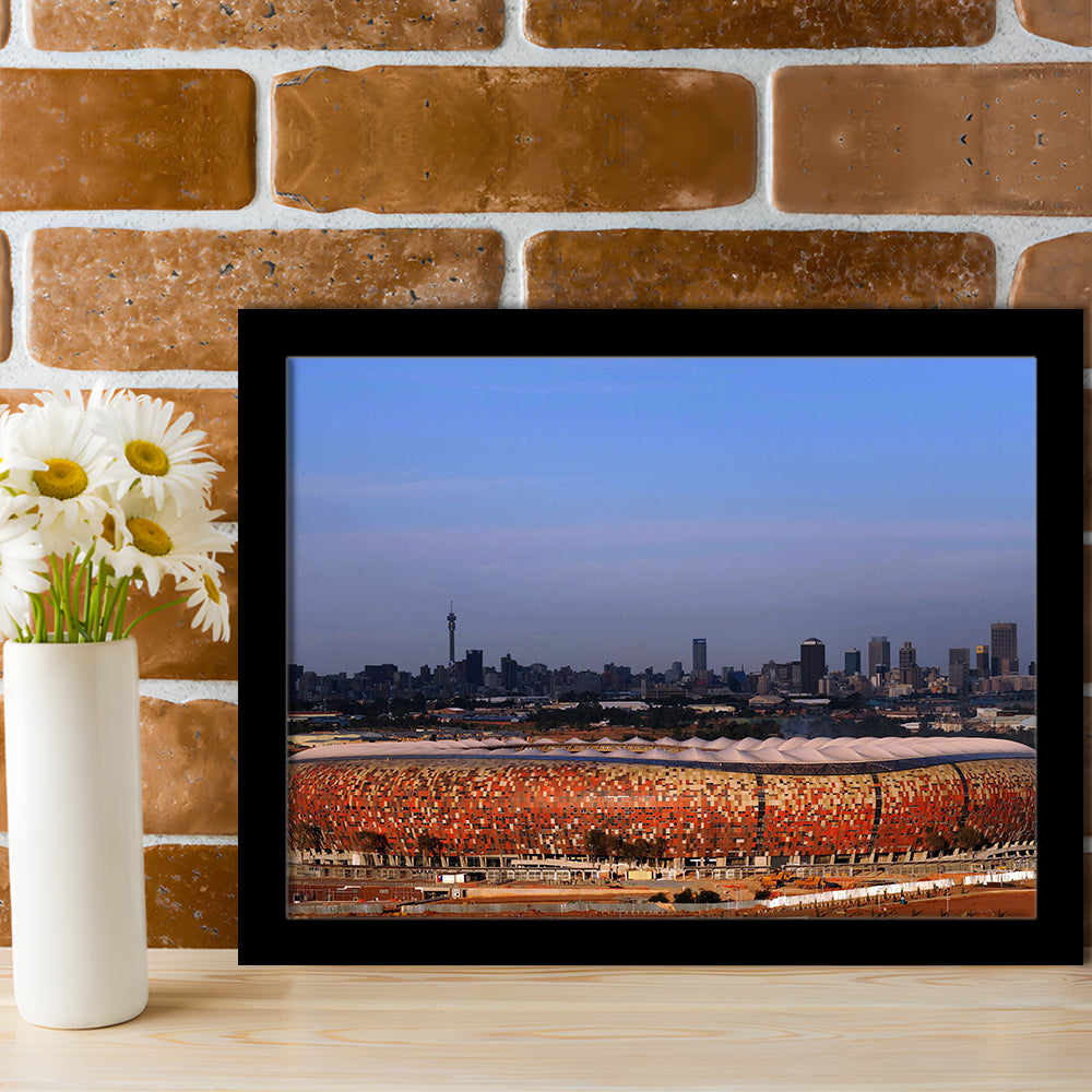 Soccer City South Africa, Stadium Canvas, Sport Art, Fan Gifts, Framed Art Print Wall Decor, Picture Framed