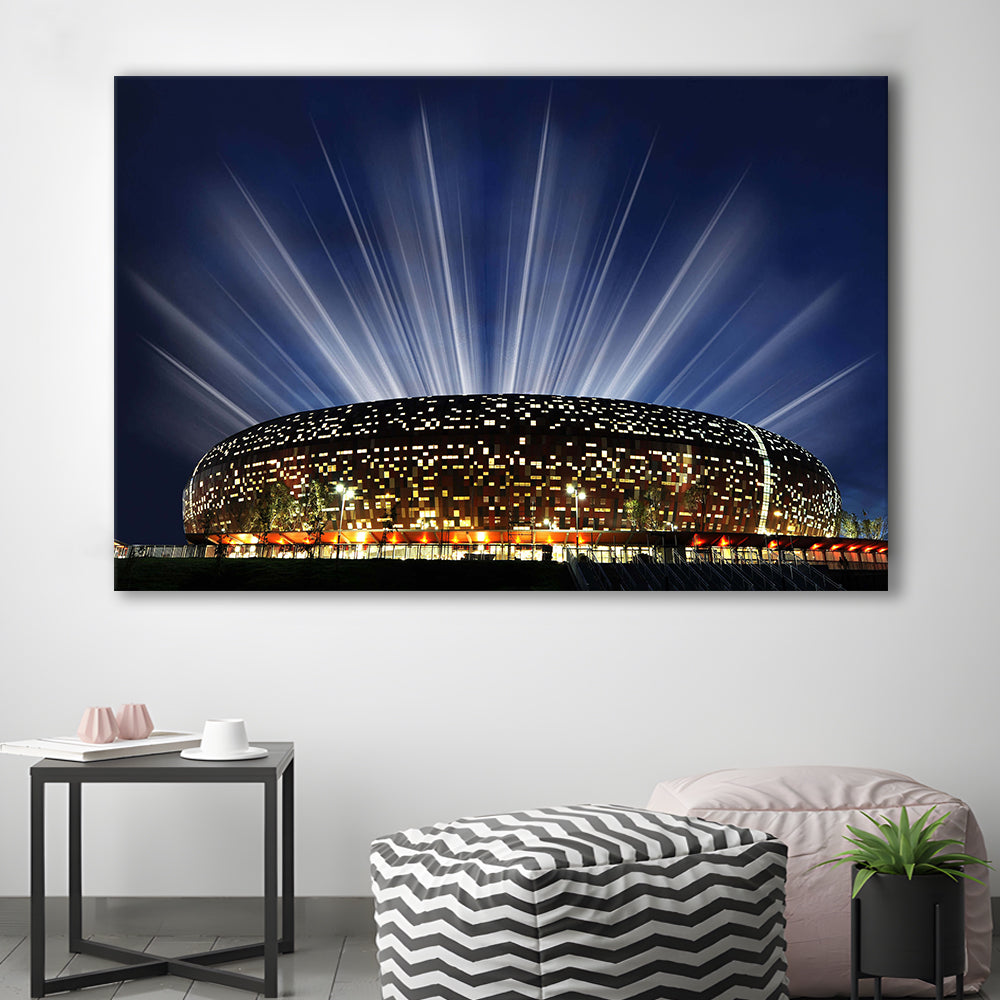 Soccer City South Africa, Stadium Canvas, Sport Art, Gift for him, Man Cave Decor, Art Print, Canvas Print Wall Art