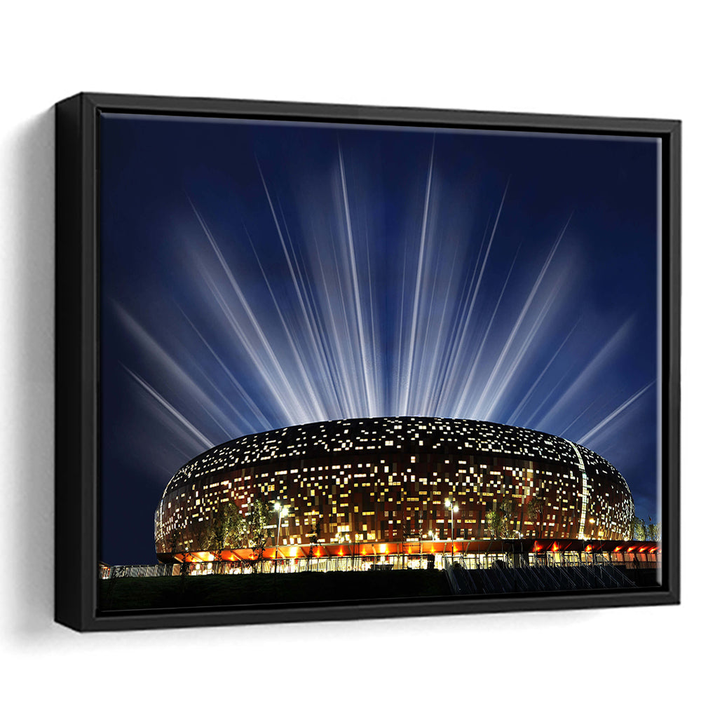 Soccer City South Africa, Stadium Canvas, Sport Art, Framed Canvas Print Wall Art, Floating Frame
