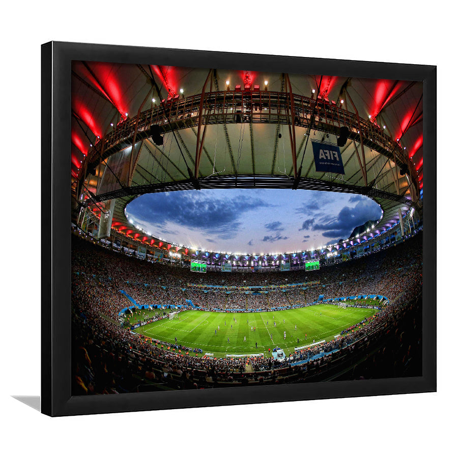 Soccer Stadium, Stadium Canvas, Sport Art, Gift for him, Framed Art Print Wall Decor, Picture Framed