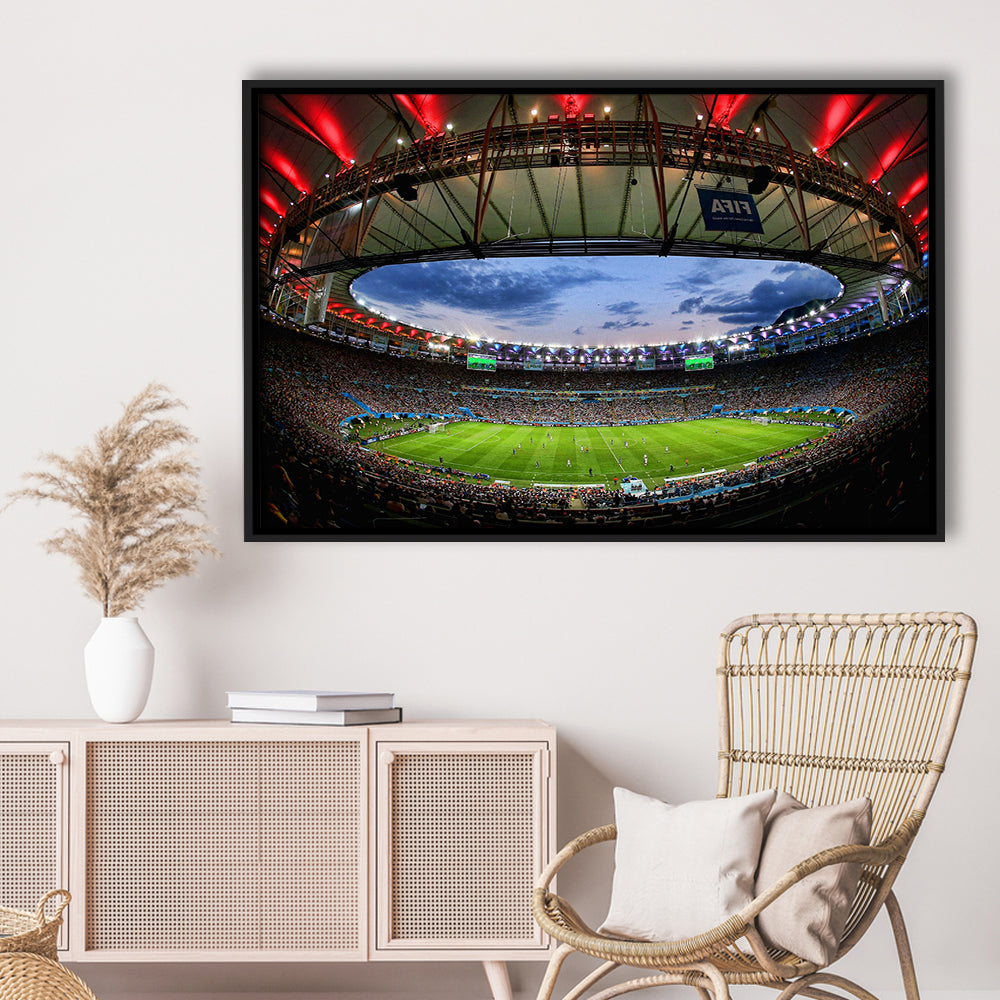 Soccer Stadium, Stadium Canvas, Sport Art, Framed Canvas Print Wall Art, Floating Frame