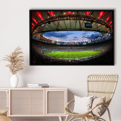 Soccer Stadium, Stadium Canvas, Sport Art, Framed Canvas Print Wall Art, Floating Frame